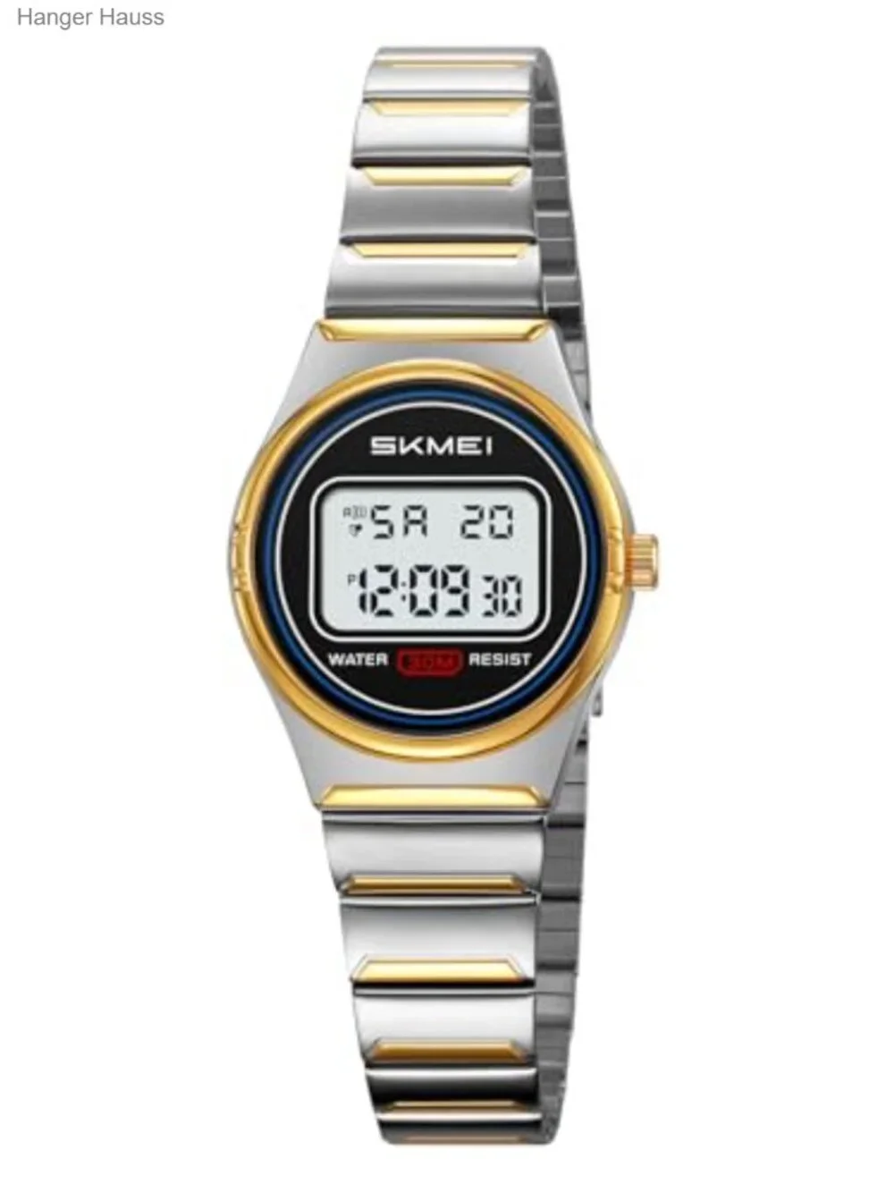 Vintage Women's Digital Watch Stainless Steel Bracelet LED